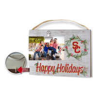 USC Trojans SC Interlock Happy Holidays Clip It Photo Frame
